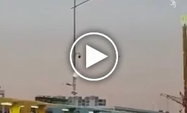 لحظه اصابت پهپاد یمنی به یک هتل در اسرائیل